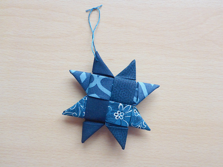 Folded Fabric Star Ornaments