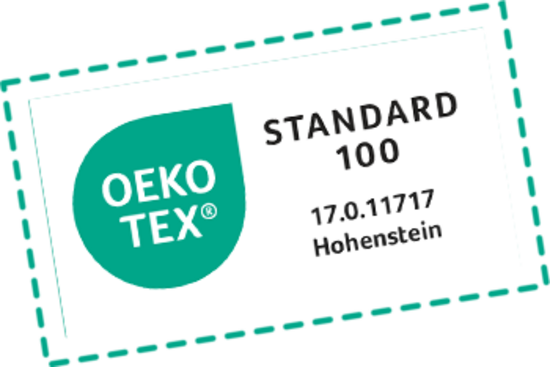 Label met Oeko-Tex-certificaat