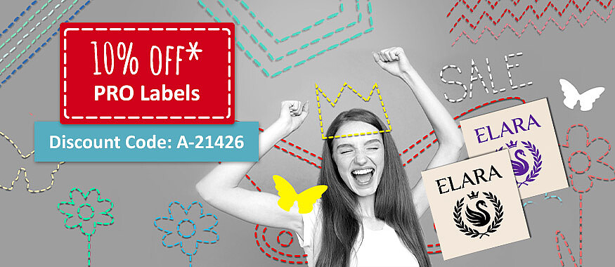 Printed PRO labels - 10% discount