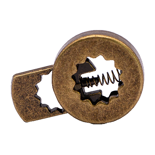 Fecho deslizante de metal, redondo